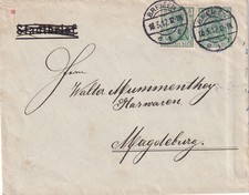 Privatumschlag PAU 5 B 11-04 Stadtbriefzentrale Kiel - gelaufen 1912 ab Bremen
