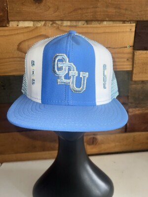 Vintage 70s 80s Old Dominion Big Blue NCAA College Blue Hat AJD Lucky Stripes