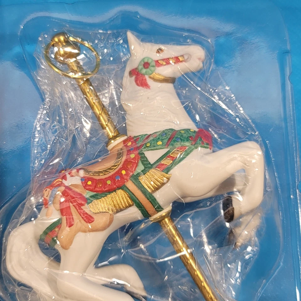Vintage Christmas Ornament Tobin Fraley Carousel Ceramic Decor 1994 - Image 3 of 4