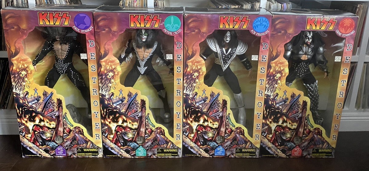 KISS 1998 ART ASYLUM 24 INCH SET OF 4 DESTROYER KISS FIGURES