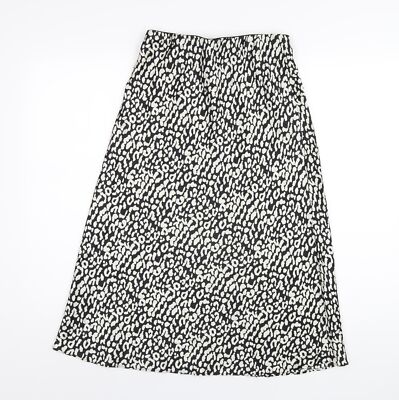 Nasty Gal Damen schwarz geometrisches Polyester A-Linie Rock Größe 4