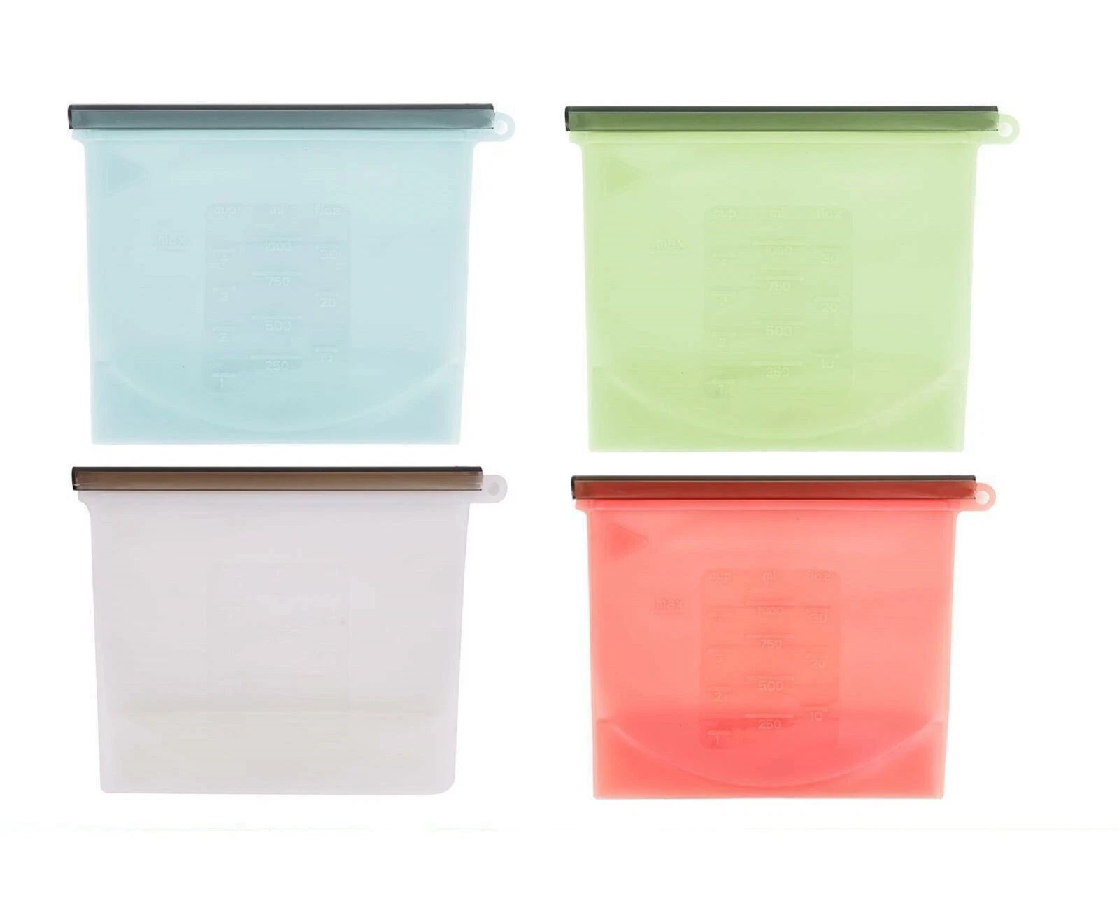4 Silicone Food Storage Bag Freezer Reusable Seal Ziplock Vacuum Fresh
Opens in a new window or tab