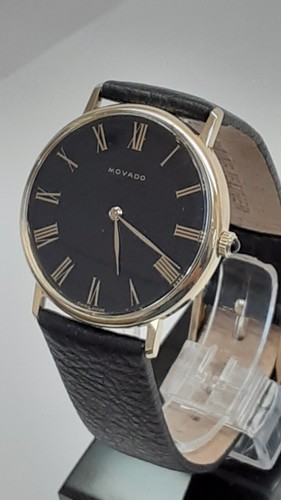 Mens Estate Piece 14K Yellow Gold Movado Museum Original Zenith Swiss Nice Watch - Picture 2 of 22