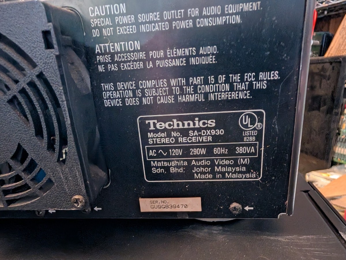 Technics SA-DX940 AV Control Stereo Receiver No Remote | eBay