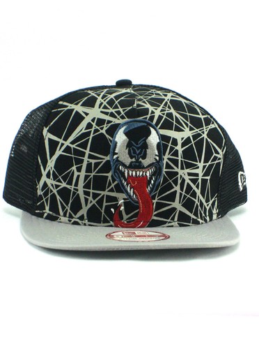 New Era Venom Symbiote 9fifty A-Frame Snapback Hat Adjustable Spider-Man Marvel - Picture 2 of 7