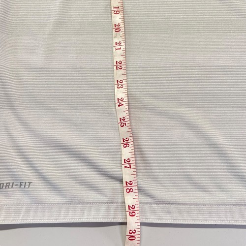 Nike Dri-Fit Herren Baseball Team Logo weiß grau gestreift Polo Shirt Größe Large - Bild 13 von 13