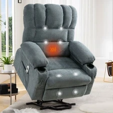 Massage Heated Power Lift Recliner Chair Reclining Sofa for Elderly Fabric Heat
