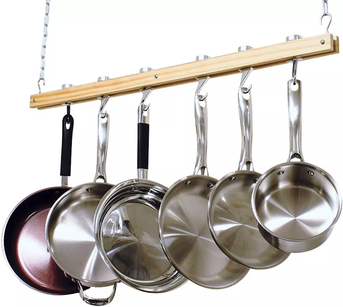 Pot Rack Hanging Kitchen Cookware Organizer Pan Hanger Utensil