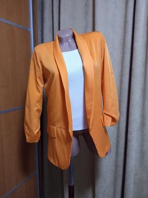 Women Italian Fashion Blazer Orange Polyester S - Bild 1 von 4