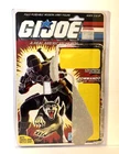GI Joe Snake Eyes 1985 v2 *FULL CARD BACK, CUT FLAG POINTS w/Top Loader ARAH VTG