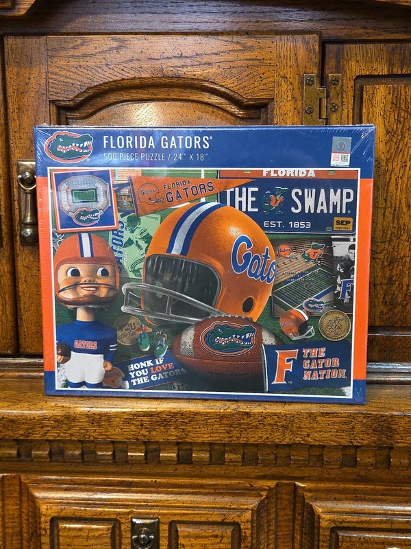 Florida Gators NCAA Football 500 Piece Puzzle 24"x18" The Swamp Stadium Nation