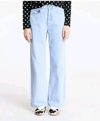 デニム・ジーパン ADIDAS Premium Essential Denim Balloon Pants 5FT287 Adidas Premium Essentials Light Blue Denim Pants Jeans 29