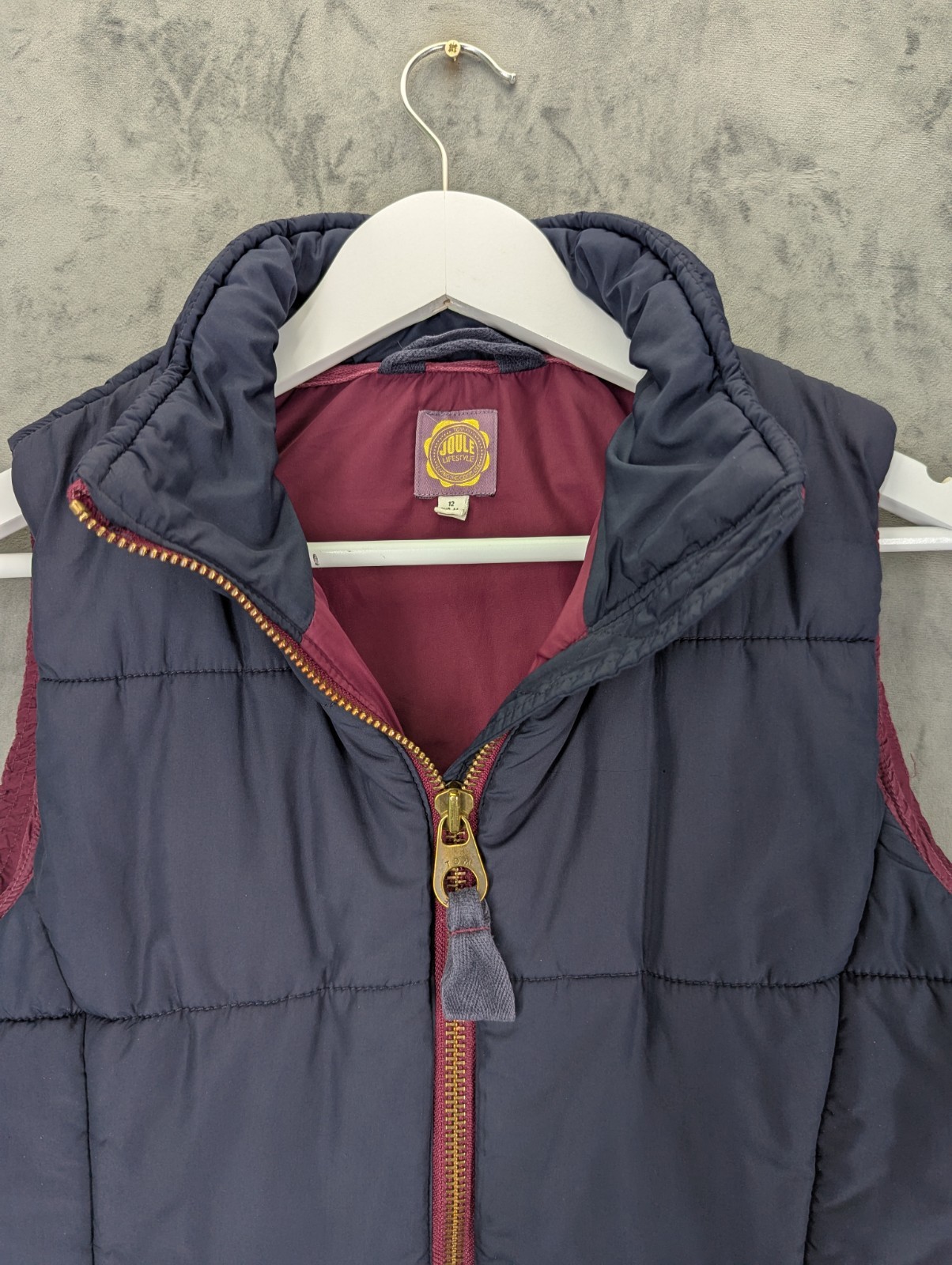 Joules Women's Gillet UK 12 Blue Tom Joule L_Higham Warm Quilted Jacket image 7
