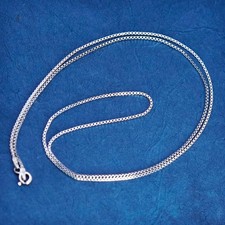 24  , 1mm, vintage Sterling silver handmade necklace, 925 box chain