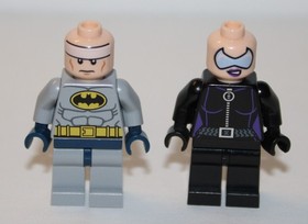 2 DC Comics Lego Minifigures from set #6858 Catwoman Catcycle City Chase