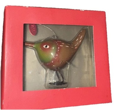 2008 Nordstrom Whimsical Bird Ornament By Lisa Evans in Original Box