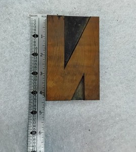 Letterpress Wood Type Large Letter N