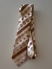 Steven Land The Big Knot Silk Tie Geometric Polka Dot Diagonal Stripe Retro