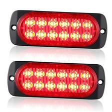 Pack of 2 Aluminum Housing Red LED Trailer Stop Brake Turn Tail Lights, DOT