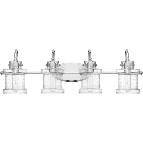 Quoizel DNY8604 Nickel Danbury 4-Light 32"W Bathroom Vanity Light - Picture 8 of 10