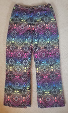 NEW Children's Place Girl's 12 Snow Pants Colorful Mandala Fleece Lined 25 x 25
