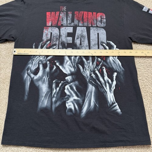 2014 Walking Dead TV Televison Grafikdruck Langarmshirt schwarz Zombie Gr. L - Bild 9 von 10