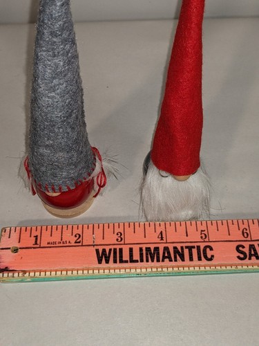 2 Small Wood & Felt Santa Gnome Decor - Picture 2 of 7