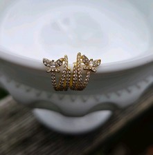 Sterling Silver Butterfly Hoop Earrings Huggies Gold