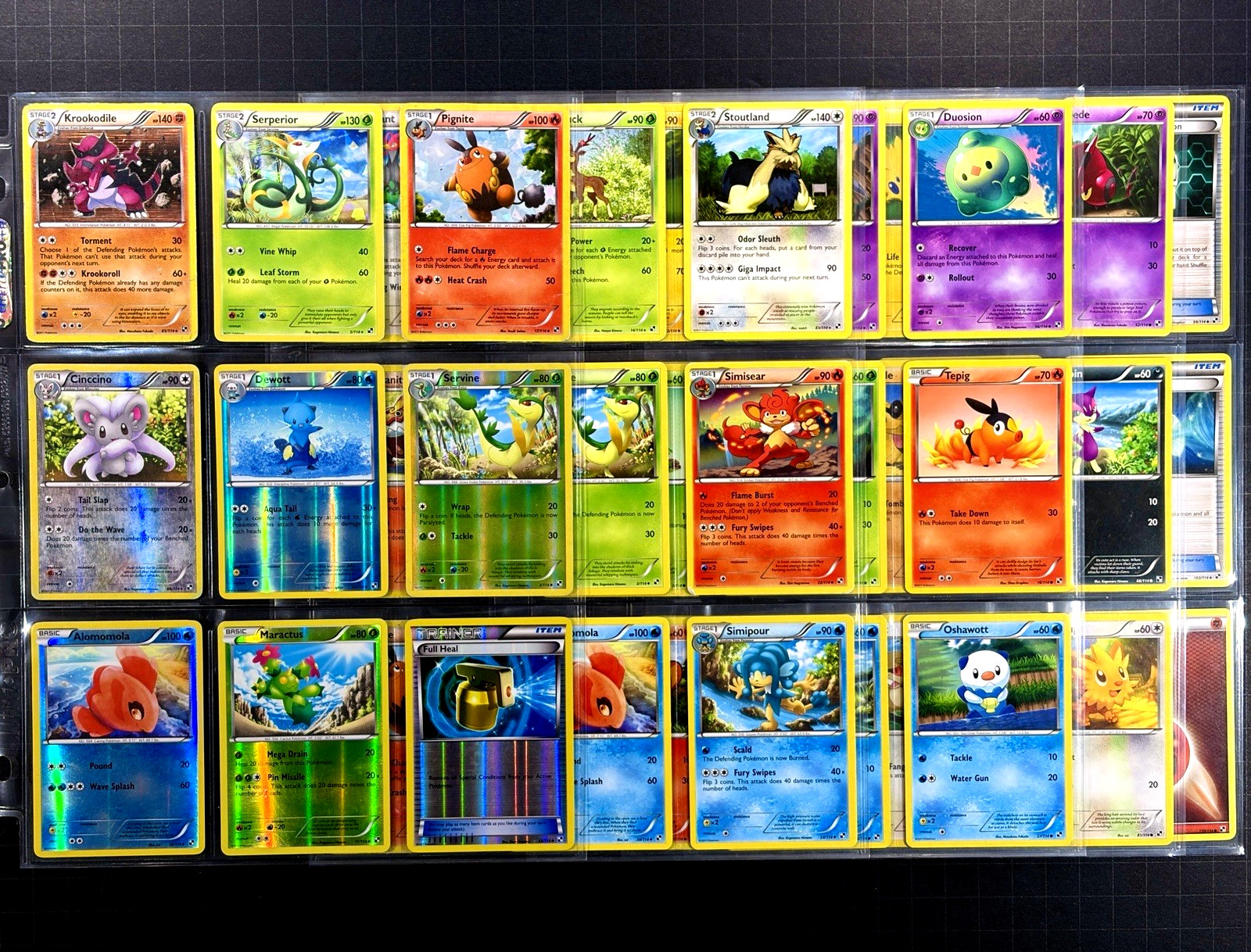 2011 Pokemon BLACK & WHITE Base Set Cards Lot CRACKED ICE HOLO Rare REVERSE Foil