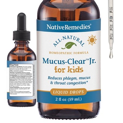 Native Remedies Mucus-Clear Jr. - Temporarily Relieves Common Cold Symptoms in C