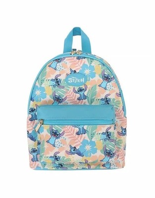 Disney x Bioworld Lilo & Stitch Tropical Leaves Mini Backpack All Over Print