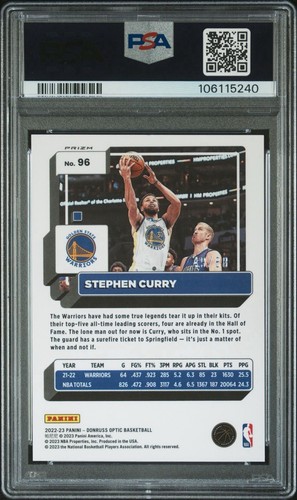 Stephen Curry 2022-23 Panini Donruss Optic Red Choice /88 PSA 9 Warriors - Picture 2 of 3