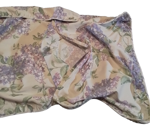 Ralph Lauren Cape Elizabeth Lilac Pillow Sham Pair Tan Floral Cotton Bedding - Picture 4 of 12