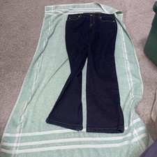 Diane Gilman DG2 Dark Blue Straight Leg Pocket Jeans Size 2P New With Tags