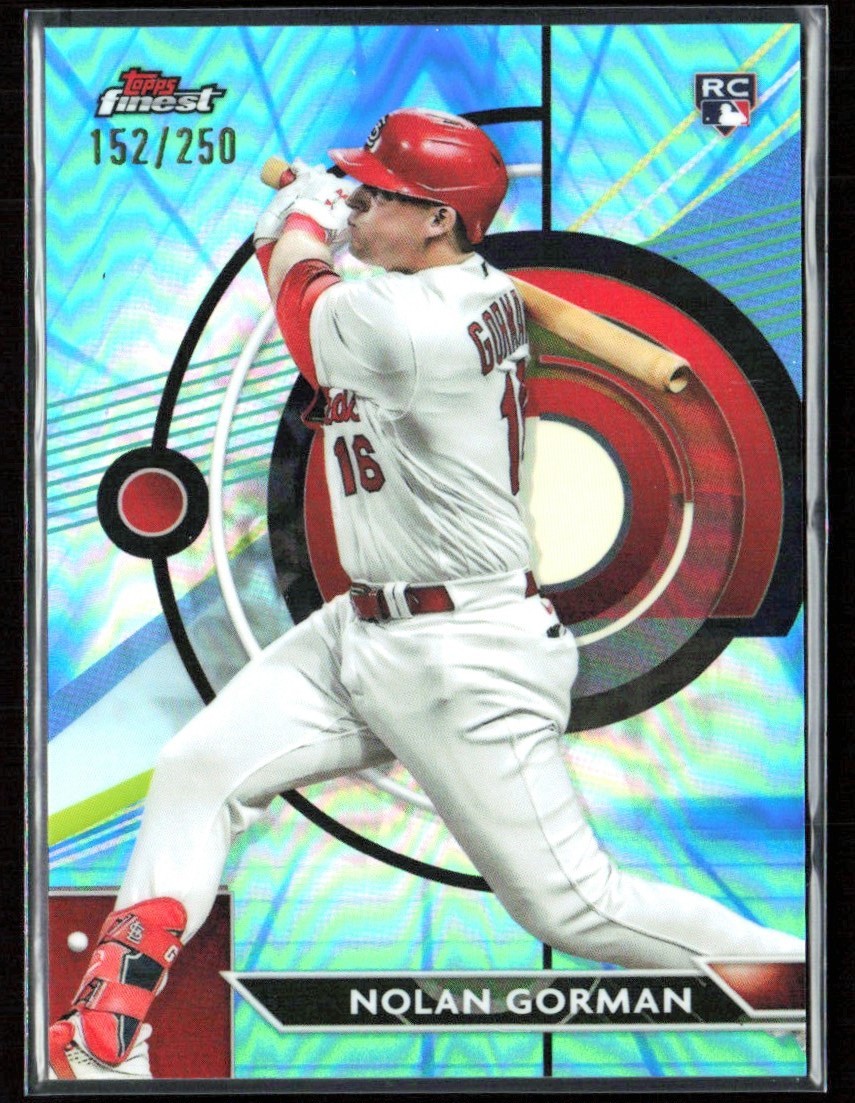 Nolan Gorman 2023 Topps Finest Aqua Vapor Refractor RC /250 #92 St. Louis