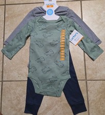 Boys Carter's 3 piece Set 2 Bodysuits 1 Pant,, 12 Months NEW With Tags