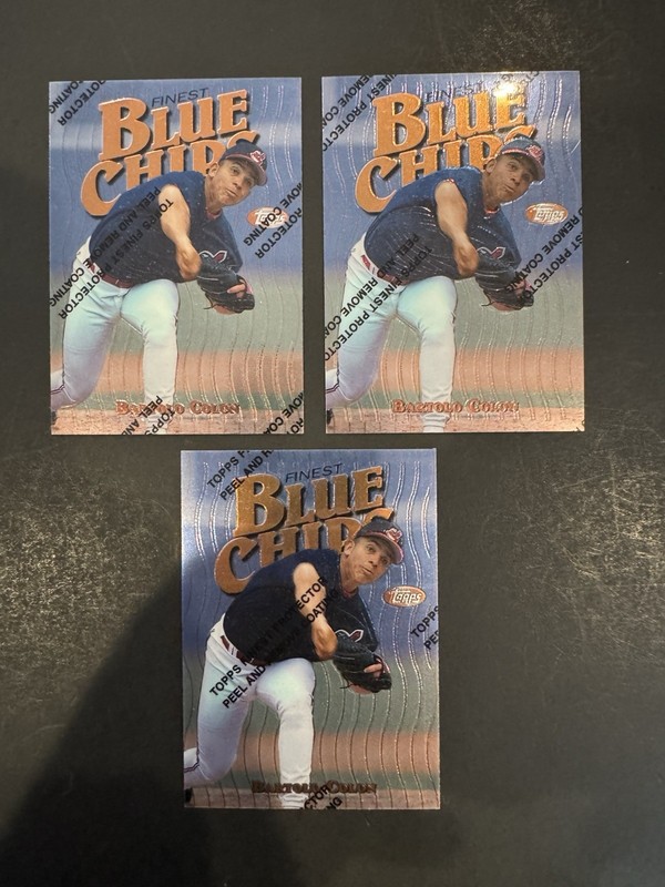 1997 Topps Finest Bronze Bartolo Colon #275 Rookie W/Film 3 Card Lot Mint Indian