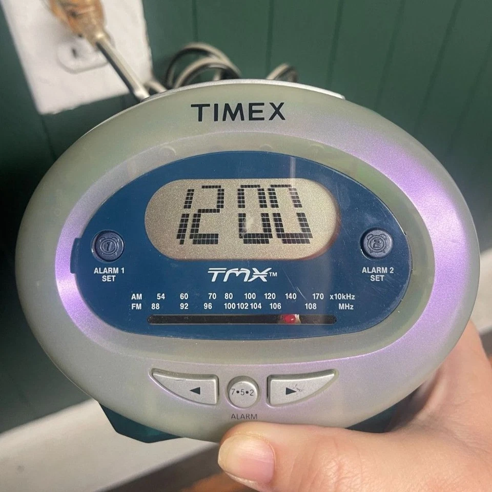 RARO Reloj Despertador Vintage Timex TX-40L TMX Rock N’ Roll Translúcido Frutiger Aero Foto 2 de 4
