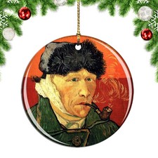 Van Gogh Self Portrait With Bandaged Ear Christmas ornament city travel souvenir