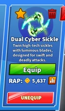Blade Ball - Dual Cyber Sickle with Finisher