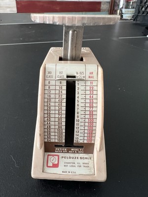 Vintage Pelouze Petite Postal Scale Model P-1 Rates Effective July 6, 1972