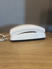 Vtg Telephone Bell South Beige Push Button Corded Wall Mounted Phone CLEANED