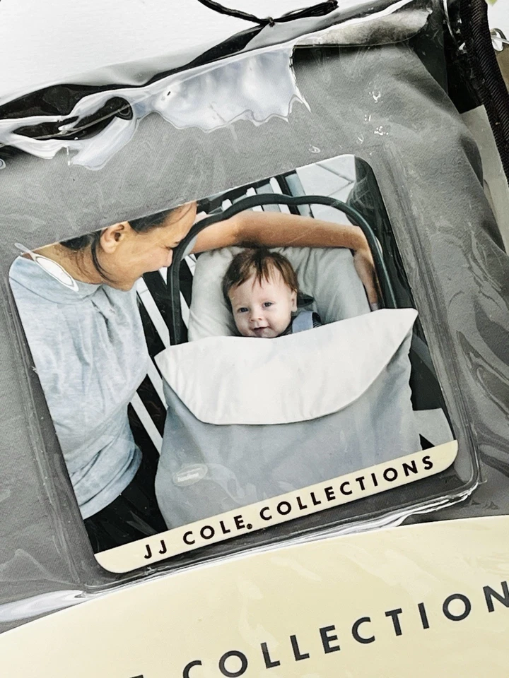 JJ Cole Collections BundleMe Lite, Slate Gray, Up To 21 lbs Infant Carrier Cover - Image 4 of 4