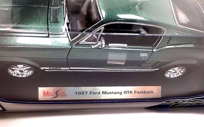 Maisto 1967 Ford Mustang GTA Fastback Metallic Green 1:18 Metal