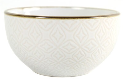 Musli Dessert Schale Viola S L13,5B13,5H7,4CM Weiß/Gold Landhaus Shabby 768759