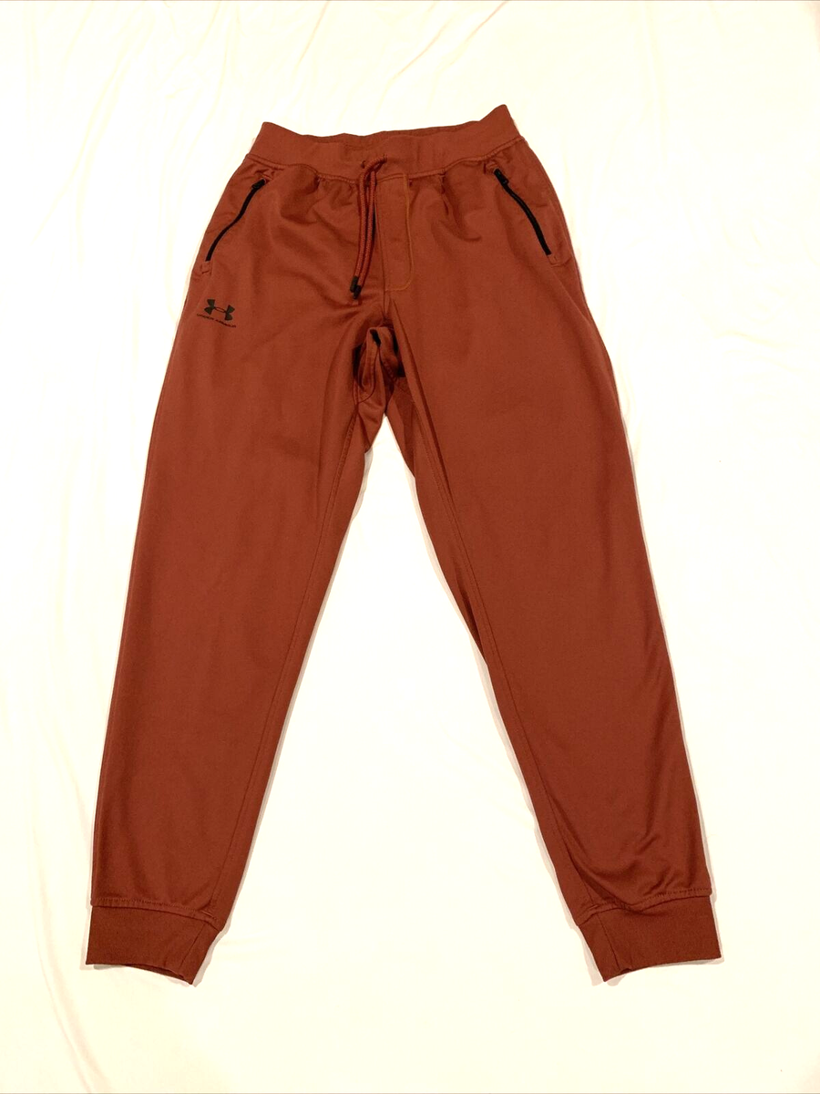 Under Armour Men's Joggers Coldgear Sweatpants Brick Red Loose Fit Size M  EUC | eBay