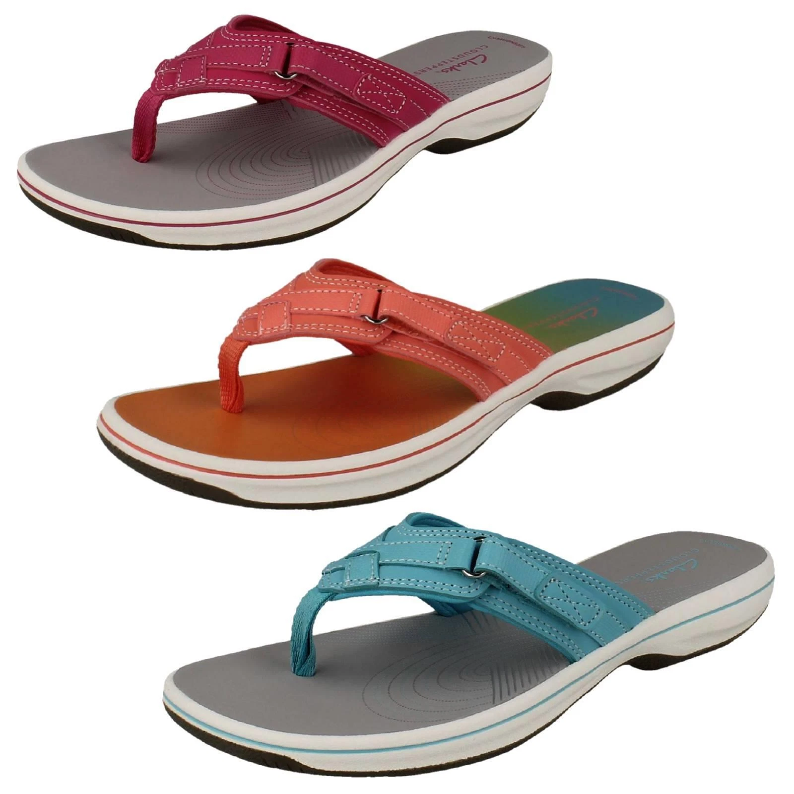 Donna Clarks Infradito Sandali Estivi Brinkley Mare 24