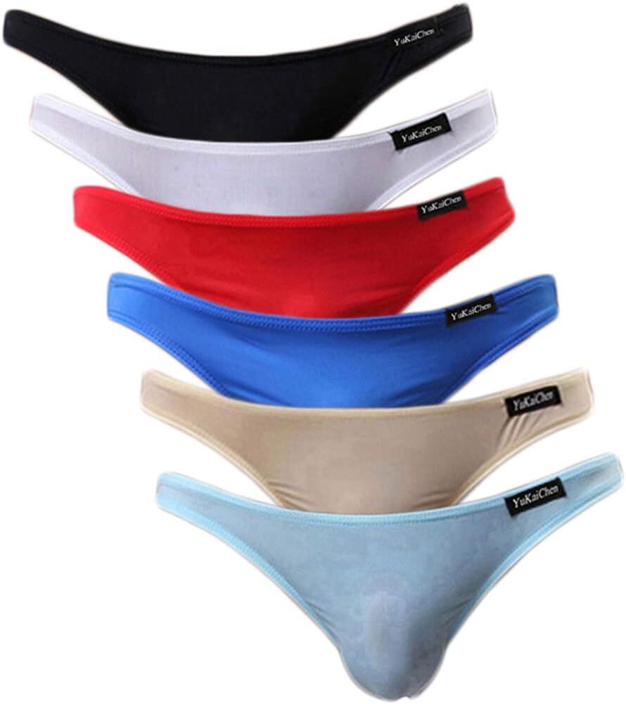 YuKaiChen Men's Briefs Low Rise Ice Silk Bikinis Seamless Underwear eBay