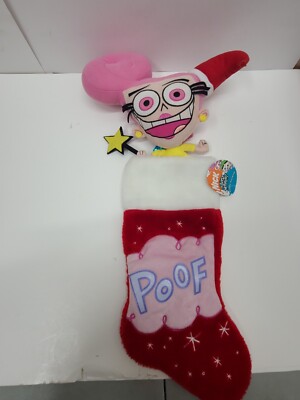 Vintage Fairly OddParents Wanda Christmas Stocking Poof Kurt S Adler 2004 Nick