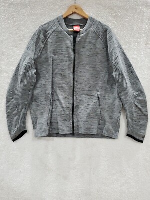 Nike Men's XL Heather Gray Sportswear Tech Knit Full Zip Jacket